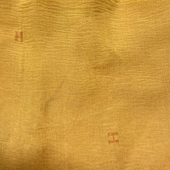 HERMES - Orange Yellow Silk Scarf 225-082625 - Picture 4 of 7